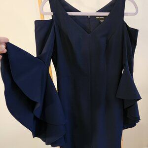 V-Neck Bell Sleeve Dress